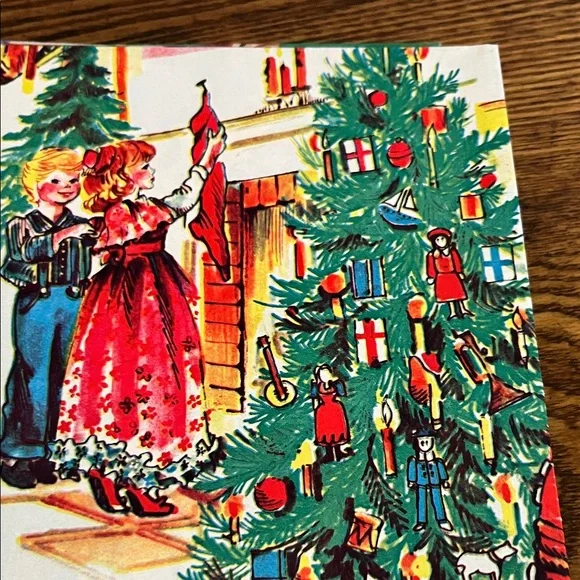 Festive Vintage Christmas Wrapping Paper Set 7 Pices - Picture 9 of 12